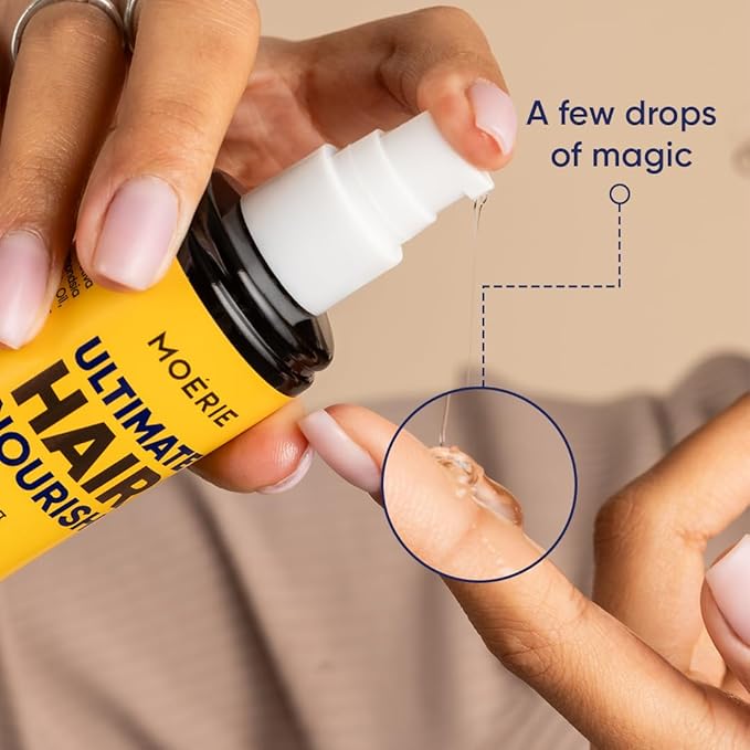 Moerie Ultimate Hair Oil for frizzy, dry and damaged Hair - Deeply Nourishing Rejuvenation - Hair Oil for Ends and Mids - With Vitamin E, Jojoba & Hemp