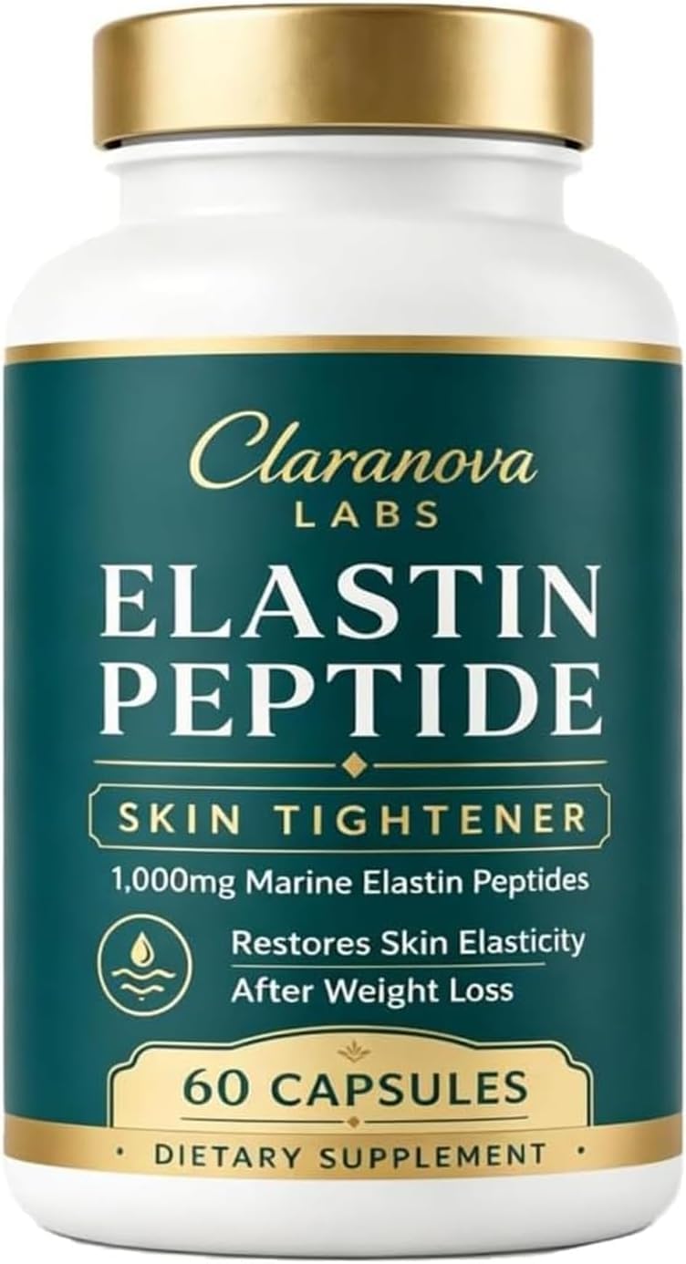 iscentan Claranova Labs Marine Elastin Peptides, Elastin peptide Skin Tightening Formula, 60 Capsules