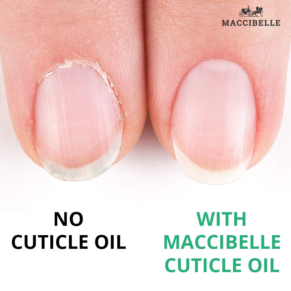 Maccibelle Cuticle Oil 0.5 oz - Heals Dry Cracked Cuticles (Peppermint, 0.5 Fl Oz)