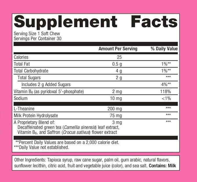 Metagenics HerWellness Rapid Stress Relief - Women's Stress Support Supplement with Saffron, L-Theanine & Vitamin B6* - Mixed Berry Flavor, 30 Soft Chews