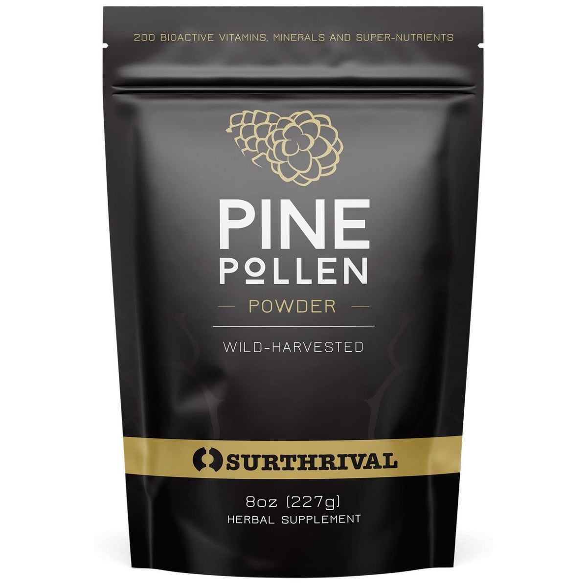 Surthrival: Pine Pollen Powder (8 oz), Wild Harvested, Energy & Endurance Restoration