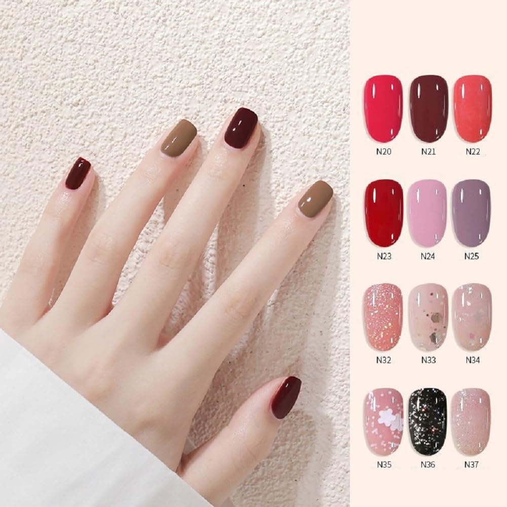 Nail Polish set - Nail Lacquer Quick Dry, Full Size, Vibrant, Colorful, Trendy, Glitter, Glossy, Metallic, Matte Nail Art Nail Shades (N30 Cherry red, 52g)