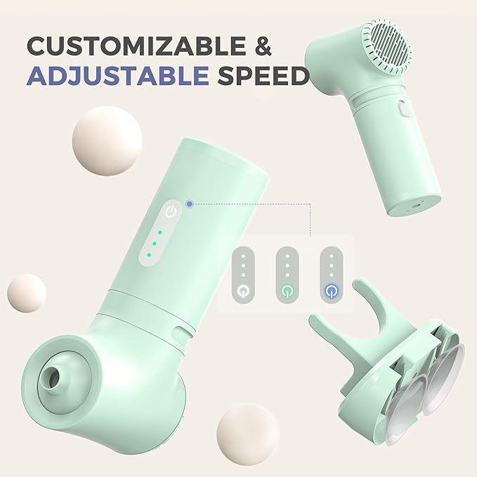 Bath Jet Spa, Cordless Portable Bathtub Accessories with 3-Level Adjustable Speed, Bubble Maker/Bath Jet Mode, Bathtub Jets for Home Spa, Relaxing (Green)