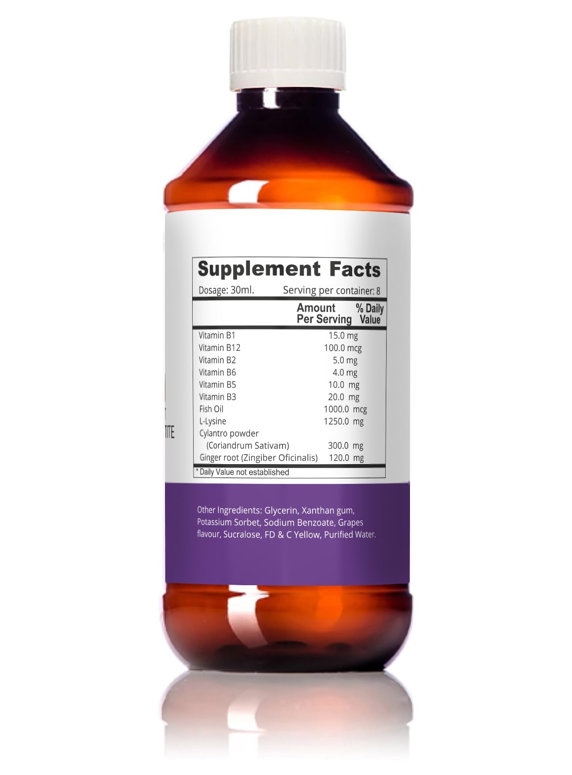Apetasin Blended Multivitamin Appetite Booster Weight Gain Stimulant Food Booster for Underweight Adults Kids Elderly with L-Lysine B1 B2 B3 B5 B6 B12 Omega 3 Cilantro Ginger Herbal Hunger Activators