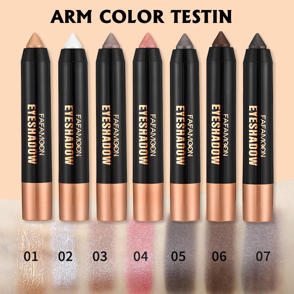 Monochrome Cream Glitter-Shimmer Eye Shadow Stick Palette makeup | 2-in-1 Eyeshadow & Eyeliner Pencil for Women | Waterproof, Vegan & Cruelty-Free | Sombras Para Ojos | 04 Shimmer Pink