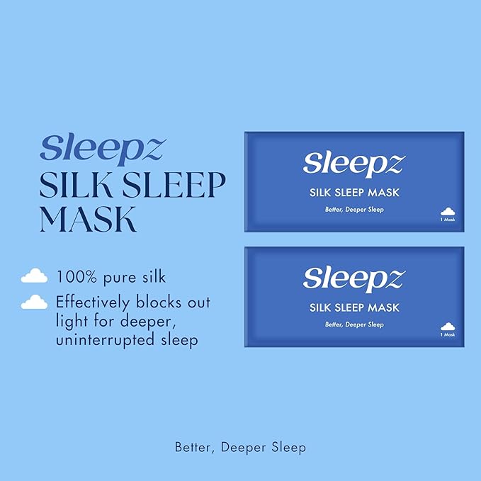 Silk Sleep Mask | 100% Mulberry Silk for Ultimate Comfort | Blocks Light for Deep Sleep & Relaxation | Hypoallergenic, Skin-Friendly, and Temperature-Regulating