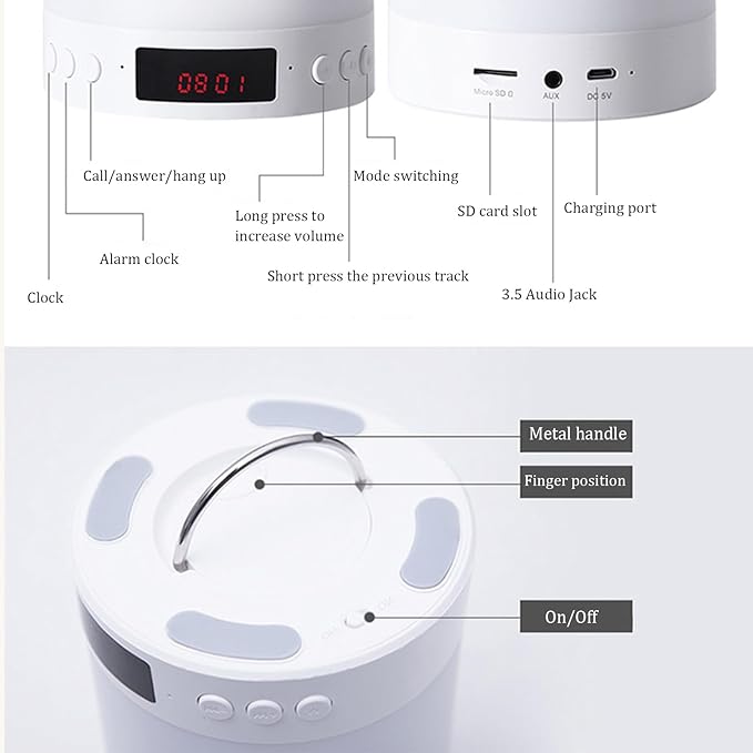 Rest Baby Sound Machine, Relax Noise Soother with Adjustable Brightness Soft RGB Color Changing Night Light, White Noise Machine Sleep with Wake Alarm Clock for Aid Adults & Baby Bedroom