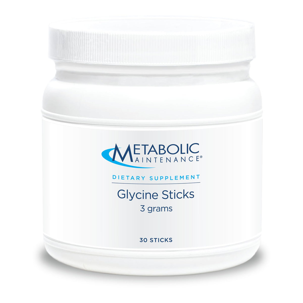 Metabolic Maintenance Glycine Sticks - 3 g Glycine - Calm & Sleep Support - Single Dose Powder Sticks - No Fillers or Preservatives - 30 Servings - 30 Count