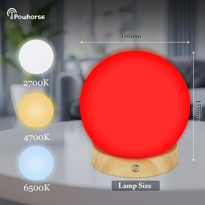 Red Light Sleep Lamp for Bedroom & Nursery Nightlight, Aid Promotes Natural Sleep, Remote Controll Set A Time to Auto Turn Off, Adjustable Brightness. 670nm Red Light Helps with Melatonin