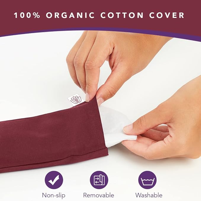 Lotus Weighted unscented Eye Pillow|Sleeping & Meditation Mask|Yoga Eye Pillow| Soothing Weighted Eye Pillow | Hot or Cold Pack| Head Ache Relief | Sleep mask Relaxing Gift Men, Women & Employees