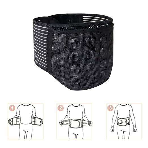 Heating Lower Back Brace Cordless Back Support Belt for Pain Relief Heated Waist Belt Wrap with Heating Pad Adjustable Lumbar Support for Men Women Waist Protection Herniated Disc Scoliosis Sciatica