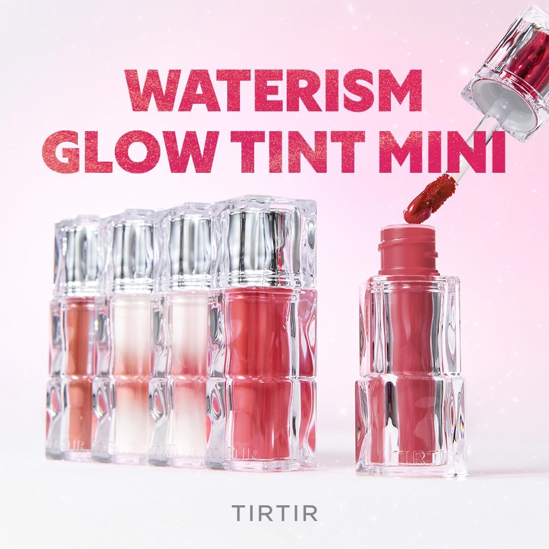 TIRTIR [*Mini Size Waterism Tinted Lip Gloss #21 Fig Me, 0.06 Fl Oz – Kiss Ready Lipgloss, 12H Long Lasting Non Sticky Natural Tinted Glow Korean Multiuse Cheek and Lip Tint for Women gift