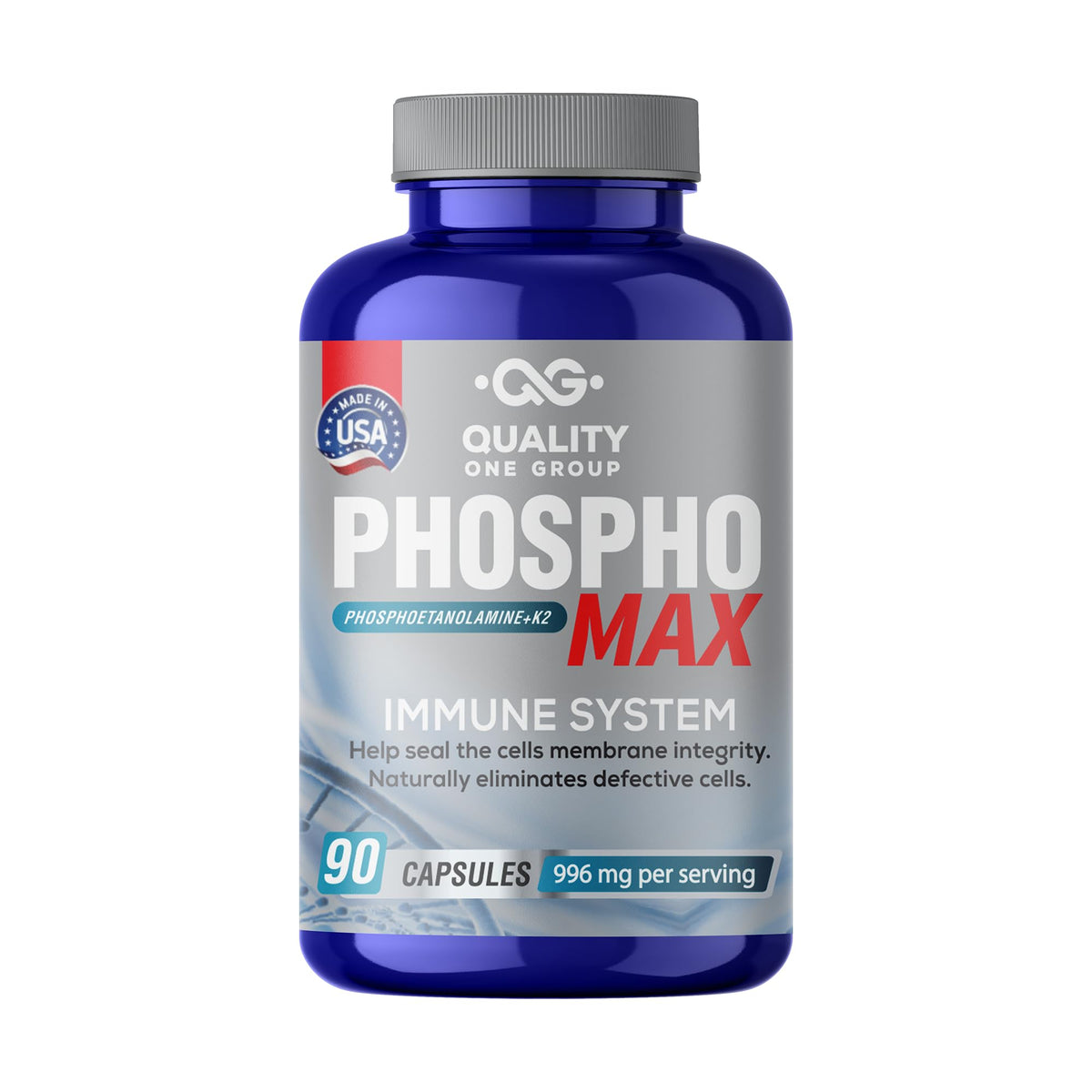 Phosphomax - Fosfoetanolamina - Unique Blend of Phosphoethanolamine to Boost Your Immune System- Natural Fosfoetalonamina, 26 Years of Researched Formulation