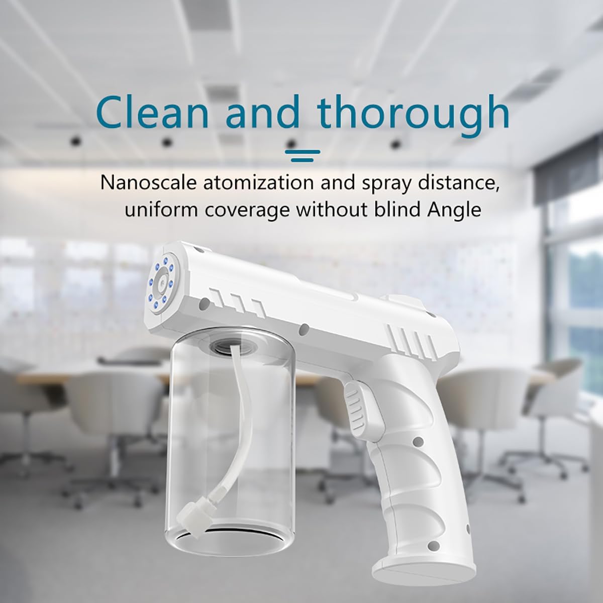 Nano-Spray Gun, Blue Light Atomizer, Handheld Household Nano-Spray Gun, Wireless Charging Nano-Atomizer, Suitable for and Watering Plants and Trees