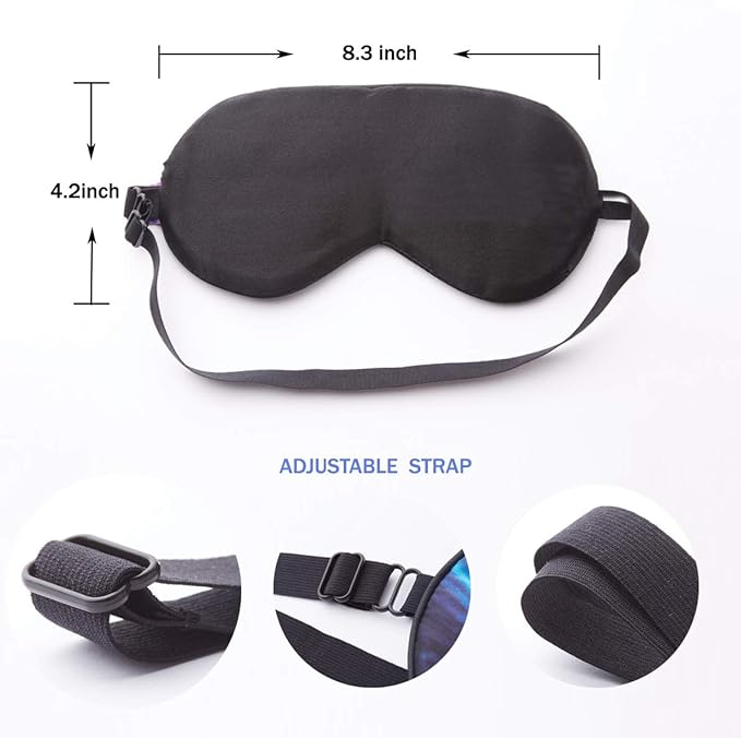 O’Bester Natural Silk Sleep Mask, Comfortable and Super Soft Eye Mask with Adjustable Strap, Ultimate Sleeping Aid, Blindfold, Blocks Light (Funny)