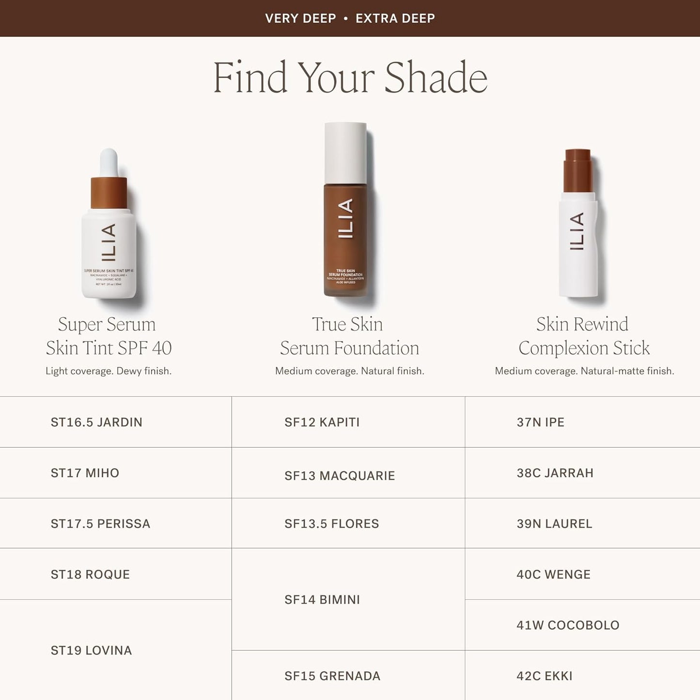 ILIA - Skin Rewind Complexion Stick - Foundation + Concealer + Skincare | Non-Toxic, Vegan, Cruelty-Free, Clean Makeup (39N - Laurel, 0.35 oz | 10 g)
