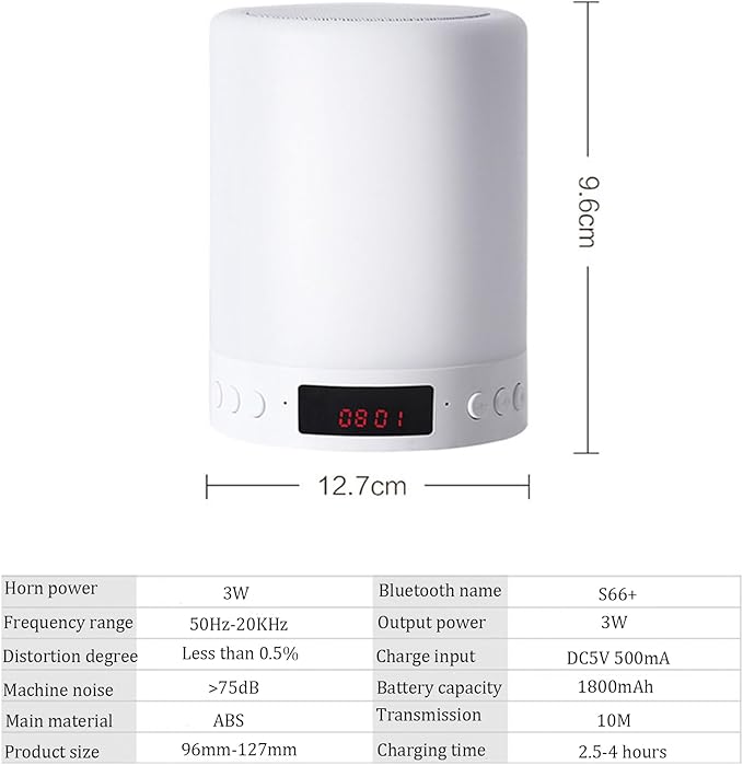 Rest Baby Sound Machine, Relax Noise Soother with Adjustable Brightness Soft RGB Color Changing Night Light, White Noise Machine Sleep with Wake Alarm Clock for Aid Adults & Baby Bedroom