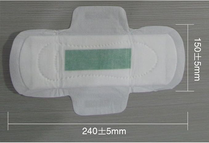 SHUYA Ultral Thin Patented Anion Pads for Women with Wings, Aluminum foil Package Super Absorbency,Mint Herbal Scented, Size 245mm-50Coun(Pack of 5)
