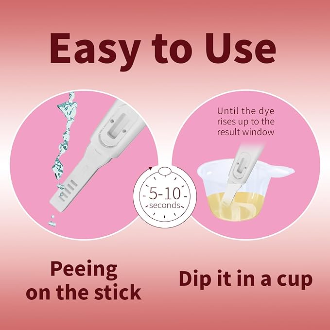 Pregnancy Test: Early Detection with Ultra High Sensitivity Home Pregnancy Midstream Test for Women Home Testing 5 Sticks + 10 Test Strips