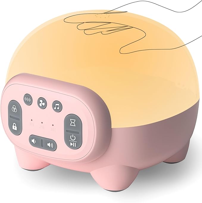 Sound Machine for Kids Sleep with 8 Colors Night Light – 42 Soothing Natural Sounds | Rechargeable | Timer | White Noise Machine for Baby Kids Adults