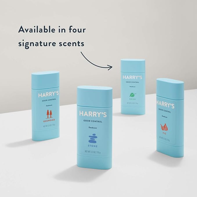 Harry's Men's Odor Control Deodorant, Aluminum Free, Shiso, 6 Count