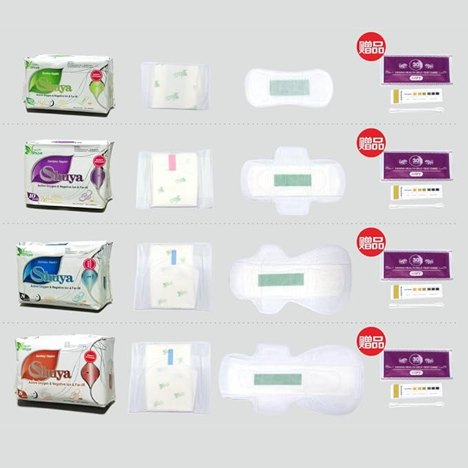 SHUYA Anion Ultral Long Overnight Pads for Woman with Wings,Postpartum Pads After Birth with Patented Negative ion Strip, Super Absorbency, Size 330mm-Scented (Pack of 2, 16)
