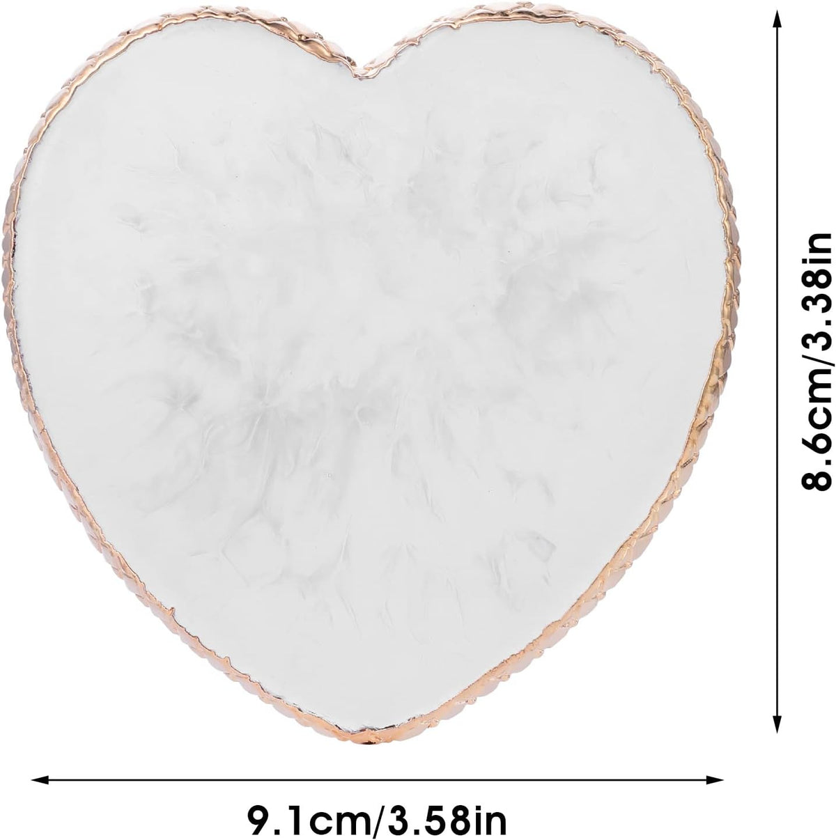 Resin Nail Art Palette Gold Edge Nail Holder Heart Shaped Color Makeup Foundation Mixing Tools Display Board Gel Nail Art Color Mixing Palette Painting Tray Manicure Tool