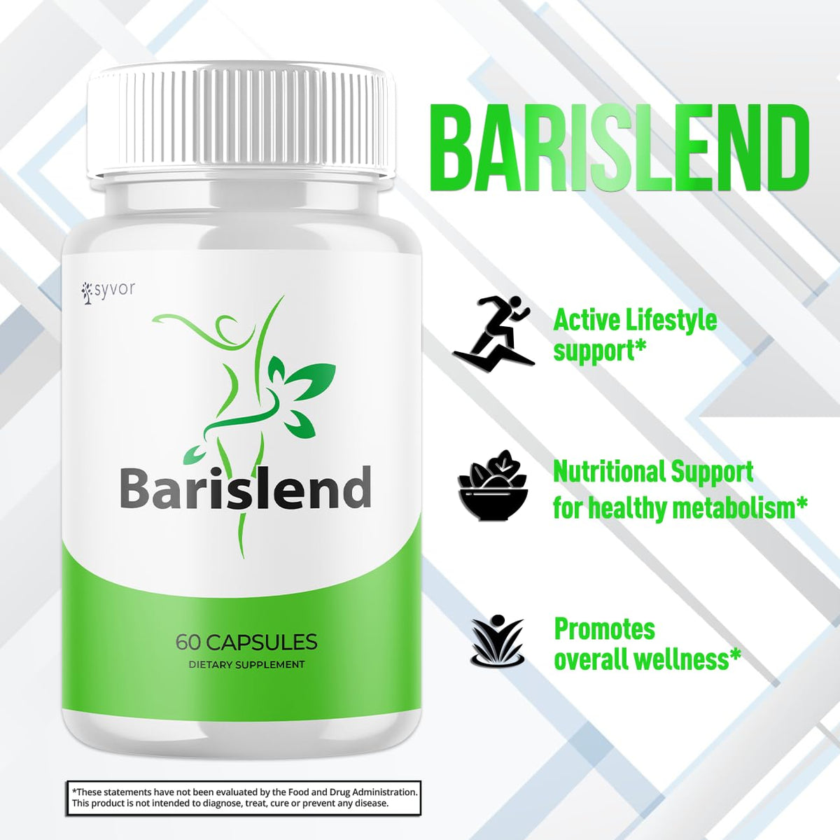 (3 Pack) Barislend Capsules, Official Barislend Pink Salt Pills with All Natural Ingredients, Bari-Slend Advanced Formula Vitamin Pills for Health and Wellness Support for Men and Women (180 Capsules)
