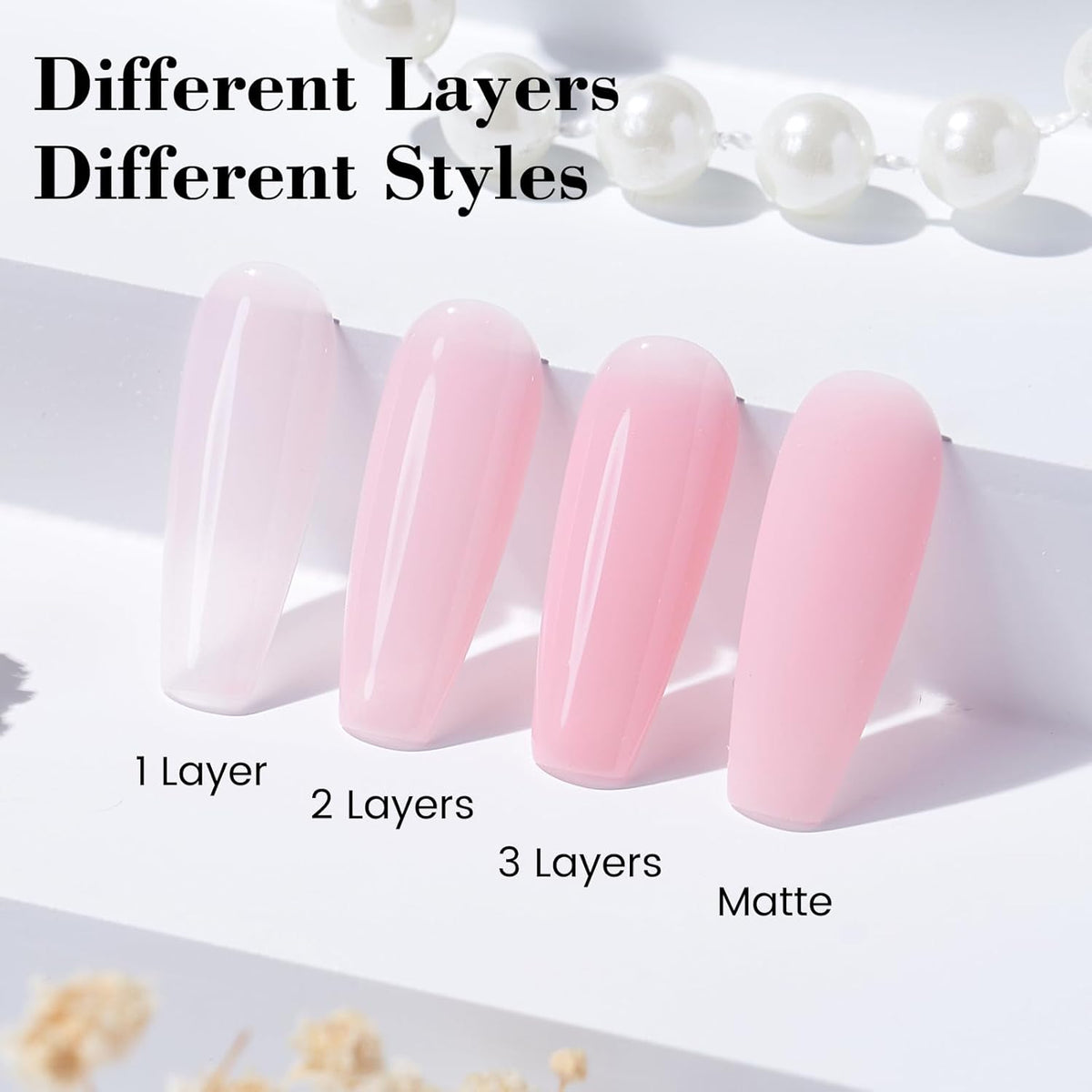 HEMA and TPO Free Milky Pink Gel Nail Polish - 18 ML Nude Jelly Pale Pink Nail Polish Gel for Women Girls Gift, Long Lasting Neutral Clear Translucent Color Soak Off Cured for Home Nail Art Salon DIY