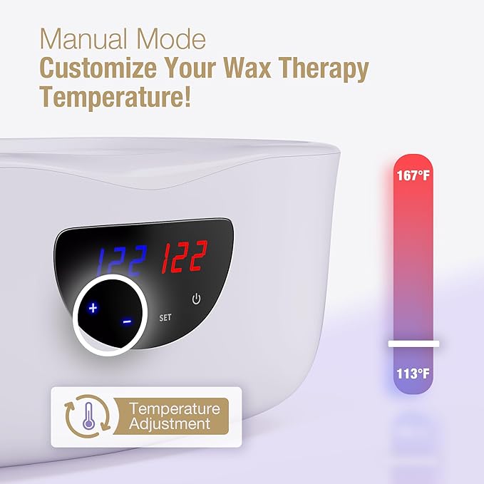 Paraffin Wax Machine for Hands and Feet, Paraffin Wax Warmer with Auto Mode for Beginner-Friendly Home Spa, All-in-One Kit for Paraffin Bath