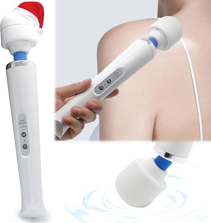 Cordless Hand Held Massager for Sore Muscles - Rechargeable Deep Tissue Percussion Wand, Neck Back & Shoulder Pain Relief, 10 Modes 5 Speeds, Portable & Wireless Electric Muscle Massagers
