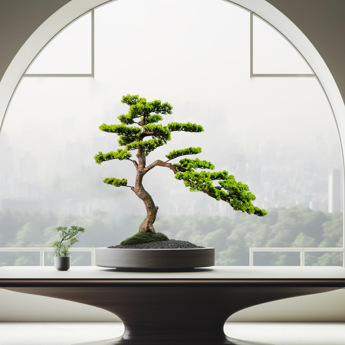 VIGGDA 3ft（43in） Artificial Bonsai Tree Juniper Faux Plants Indoor Big Fake Plants Decor with Ceramic Pots for Home Table Office Desk Bathroom Shelf Bedroom Living Room Farmhouse Decorations