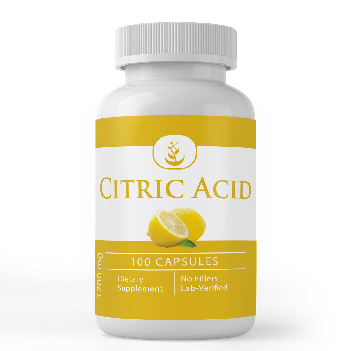 PURE ORIGINAL INGREDIENTS Citric Acid, (100 Capsules) Always Pure, No Additives Or Fillers, Lab Verified