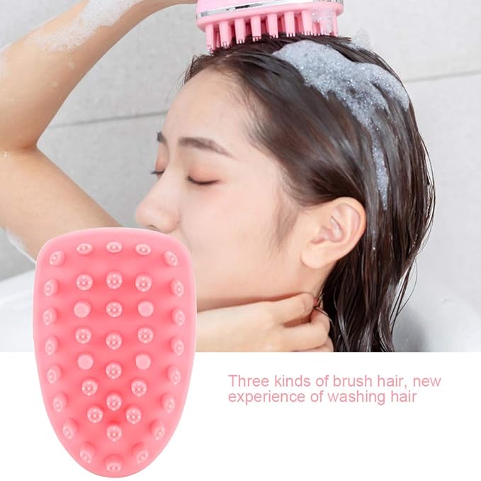 ANGGREK Electric Scalp Massager, Cordless Hair Scalp Massager, Handheld Portable Head Scratcher Massager for Hair Growth, Deep wash and Stress Relax, Handheld Vibrating Massager