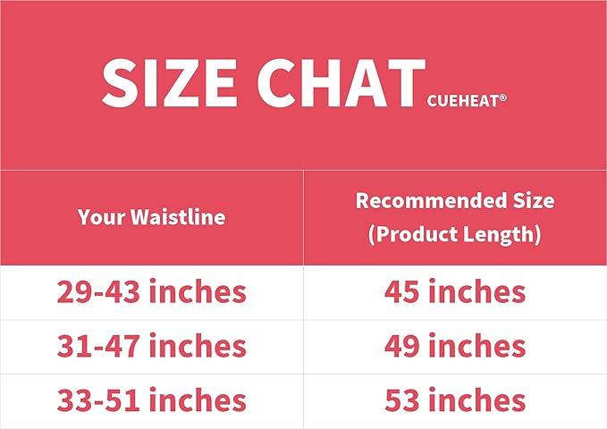 CUEHEAT Heated Waist Belt, Cordless Heating Pad for Low Back, Electrical Heating and Massage, Rechargeable Battery Powered (Black Upgraded,49 inches)