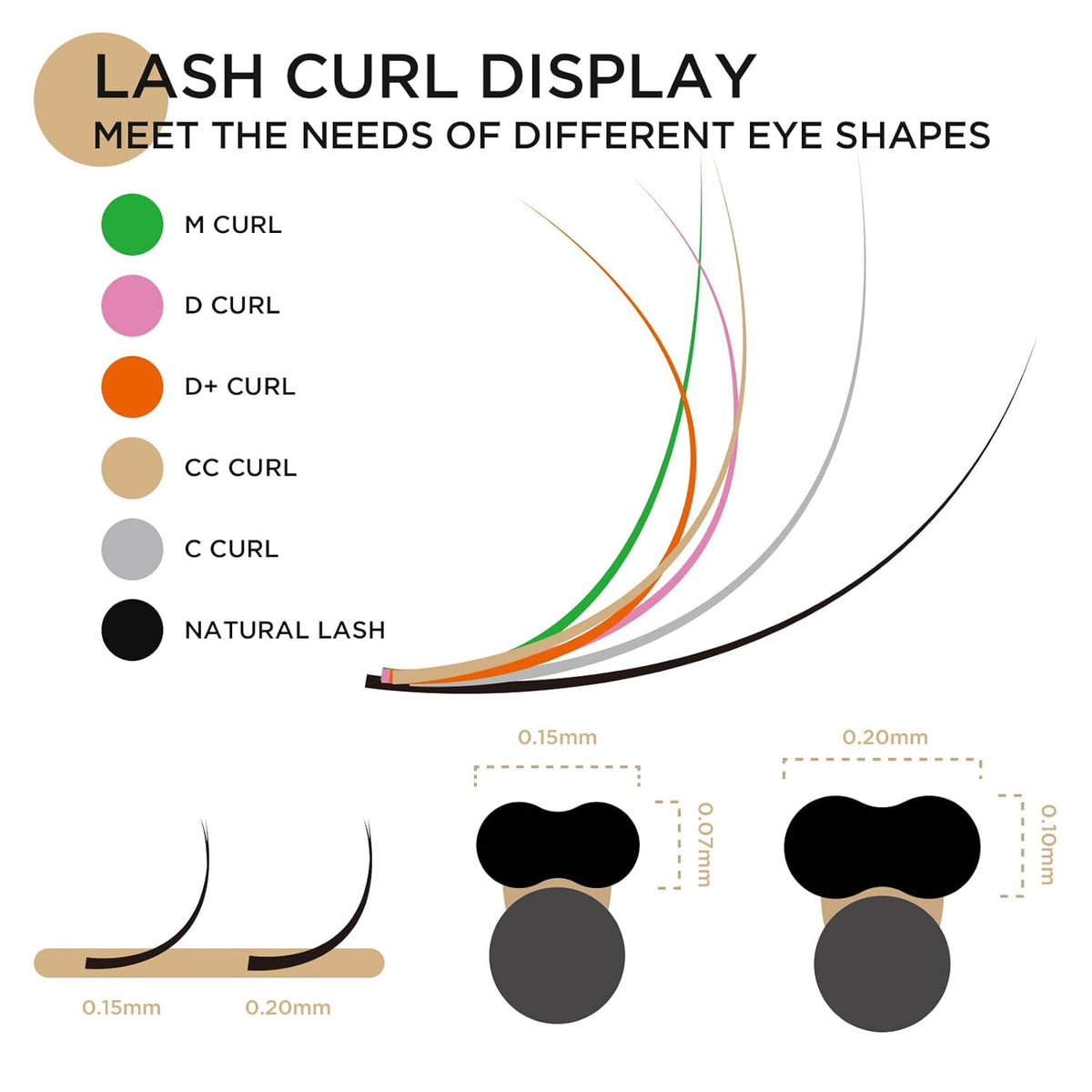 LASHVIEW Eyelash Extensions,Ellipse Flat Eyelash Extensions 0.15mm C Curl 13mm, Black,Individual Lashes,Super Matte Extremely Soft Professional Salon Use