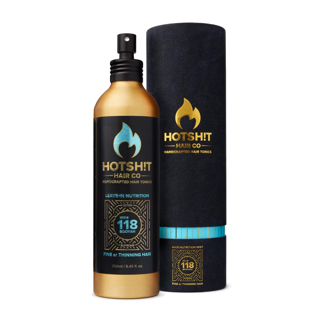Mix #118 Hair & Scalp Nutrition for Fine & Thinning Hair – Volumizing & Thickening Spray with Castor Oil, Dead Sea Salt & Cedarwood – Boosts Strength, Retention & Fullness -8.45oz