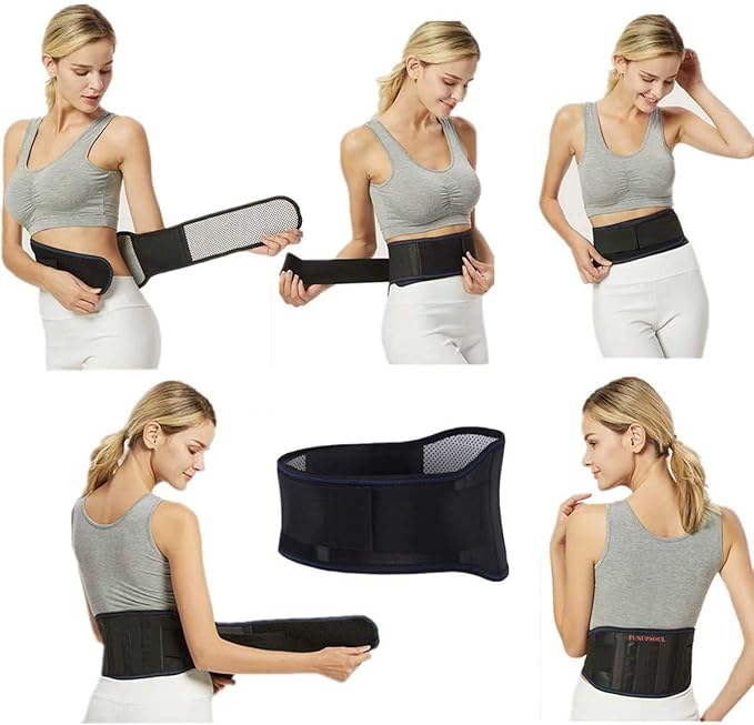 Thermal Magnetic Therapy Lumbar Support Belt Lower Back Brace for Men and Women, Self-Heating Waist Strap with Gauss Magnets (X-Large) 1