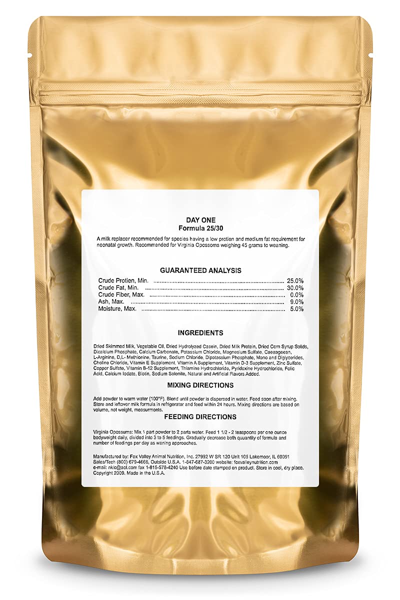 Fox Valley Day-One Formula 25/30 for Opossums, 1 lb