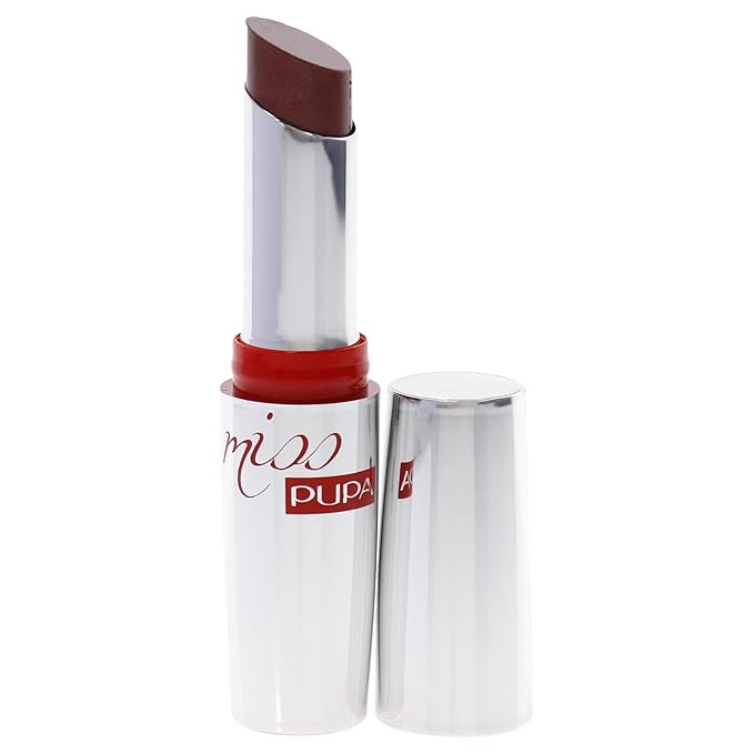 Pupa Milano Miss Milano Lipstick - Creamy, Ultra Pigmented Color For Lips - Nourishing Formula - Crystal-Effect Lipstick - Ultimate Boost Of Volume And Hydration - 604 Elite - 0.071 OZ