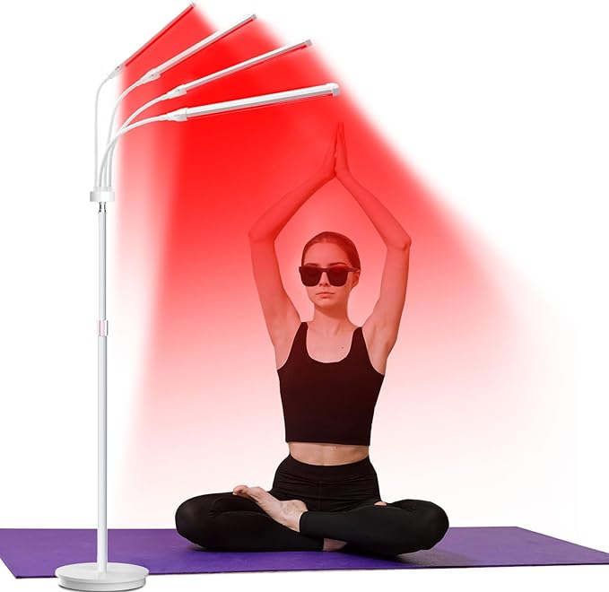 Red Light Lamp for Body,180LEDs Infrared Light Lamp 3-in-1 Chip Design, 660 & 850 & 940 Red Light Lamp Device at Home