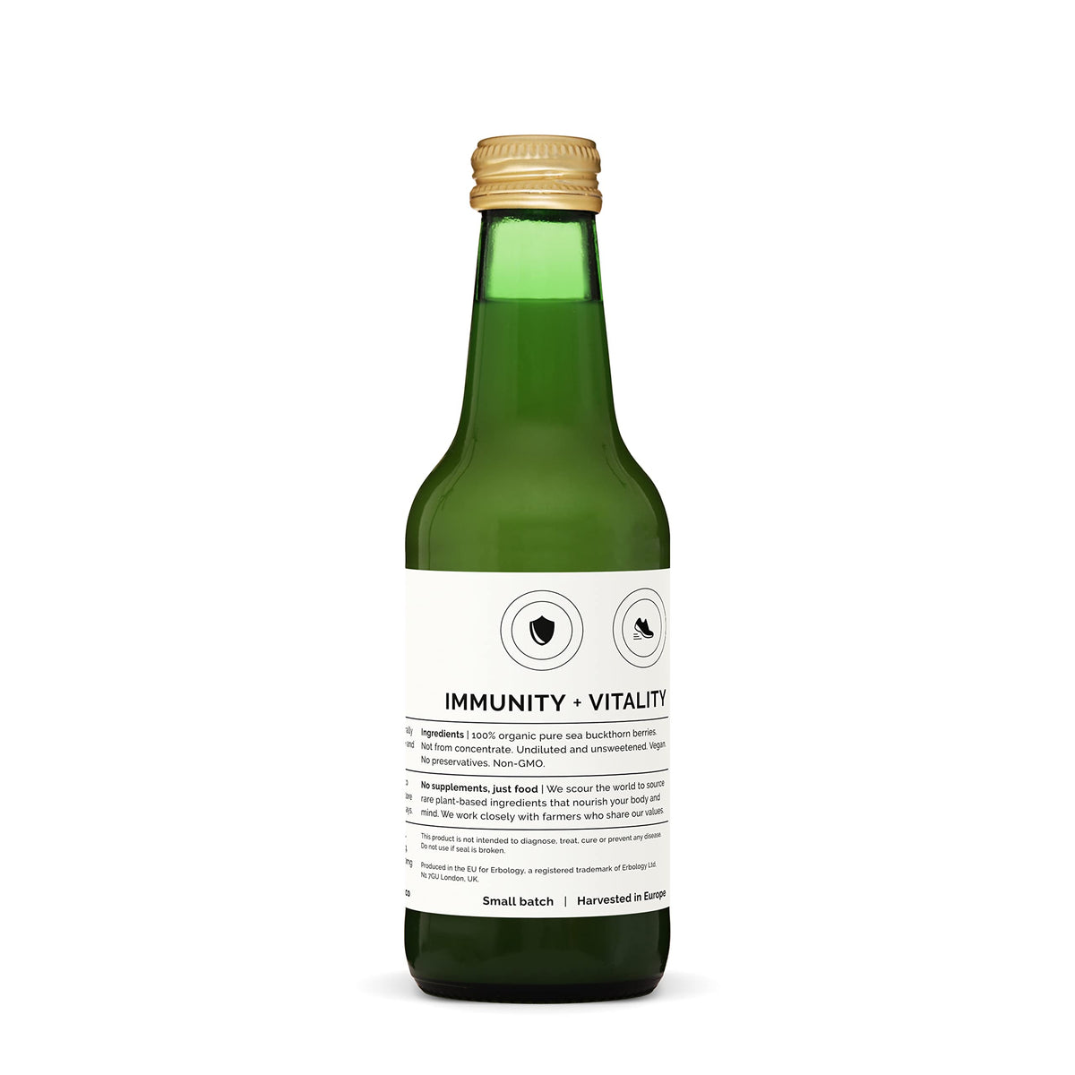 100% Organic Sea Buckthorn Juice 250ml (Box of 6) - Supports Immunity and Boosts Energy - High in Vitamin C, Omega-7 and Beta-carotene - Undiluted - No Added Sugar - Non-GMO - Recyclable Glass Bottle