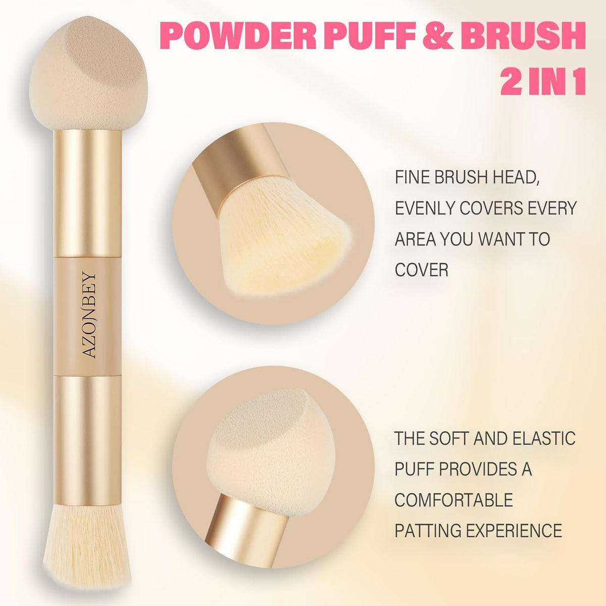Root Touch Up Sets,Hairline Powder for Women Cover Up- Hairline Concealer for Thin and Thinning Hair, Water & Sweat Resistant,Contain Azonbey Makeup Brush (White, Med-Makeup Brush)