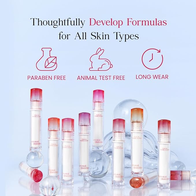 CLIO Crystal Glam Tint |Glossy Finish, Lightweight, Weightless, Buildable, Glass-Like, Smoothing, Long-Lasting, Vivid, Transparent, Shiny, Moisturizing, Hydrating (06 Daily Mauve)