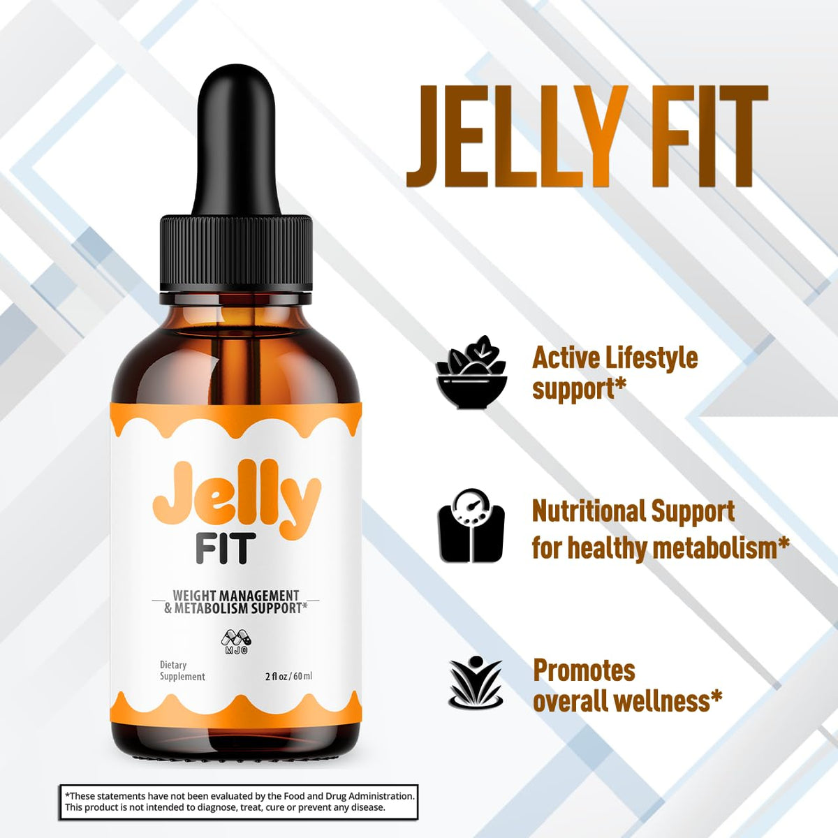 (3 Pack) Jelly Fit Drops, Official JellyFit Drops with All Natural Ingredients, Advanced Jelly Fit Health & Wellness Supplement, JellyFit Maximum Strength Active Lifestyle Multivitamin (90 Servings)