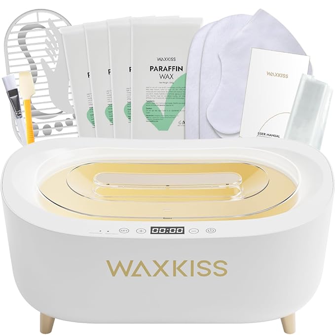 Waxkiss Intelligent Paraffin Wax Machine for Hands & Feet, Fast Melting 4500ml Large Capacity Paraffin Bath Warmer Kit with Paraffin Blocks