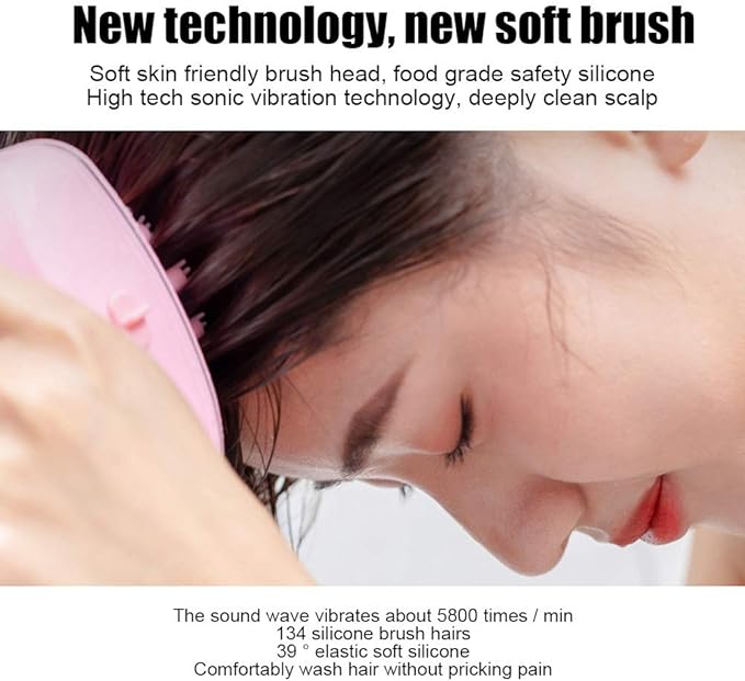 ANGGREK Electric Scalp Massager, Cordless Hair Scalp Massager, Handheld Portable Head Scratcher Massager for Hair Growth, Deep wash and Stress Relax, Handheld Vibrating Massager