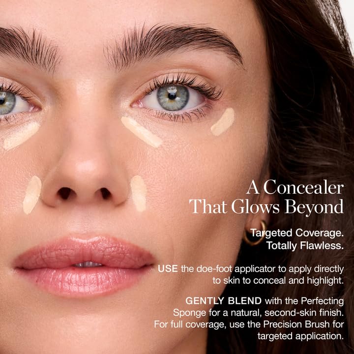 Ogee Complexion Perfecting Under Eye Concealer - Certified Organic Full Coverage Concealer - Buildable Coverage - JUNIPER 3.25W - Medium Light Tan (Olive Undertones)