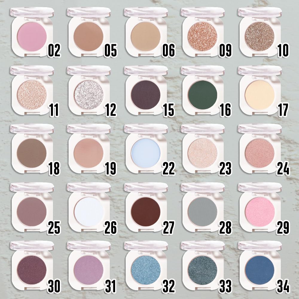 Single Matte Eye Shadow Palette Makeup, Smoky Gray Matte Eyeshadow for Women, Monochrome Eye Shadow Makeup, Pigmented Waterproof Sombras Para Ojos, Vegan, Talc, Paraben & Cruelty Free, 28