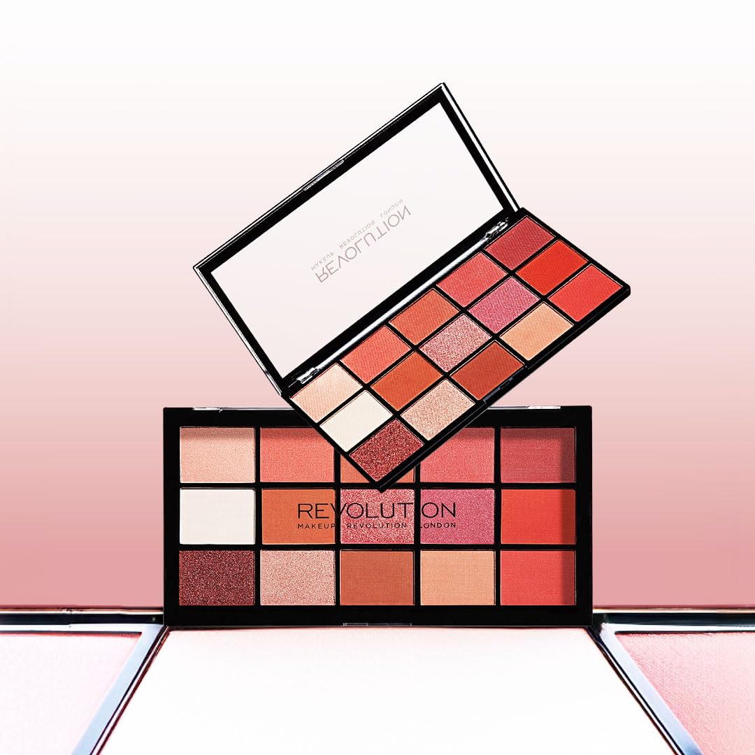 Makeup Revolution Eyeshadow Palette, Reloaded Iconic Newtrals 2, Face Make Up, Compact Eye Shadow Palette by Revolution Beauty